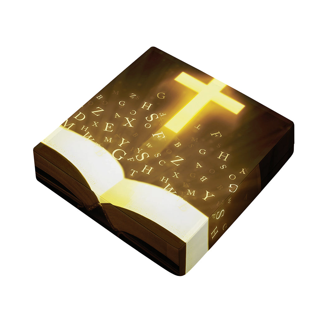Christian Holy Bible Print Outdoor Seat Cushion Cover