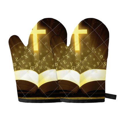 Christian Holy Bible Print Oven Mitts
