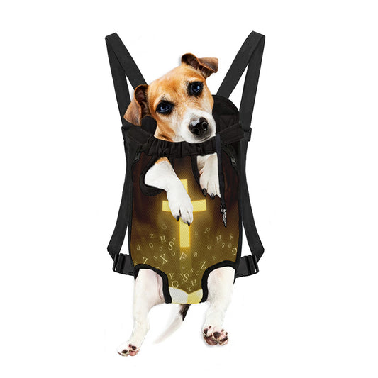 Christian Holy Bible Print Pet Carrier Backpack