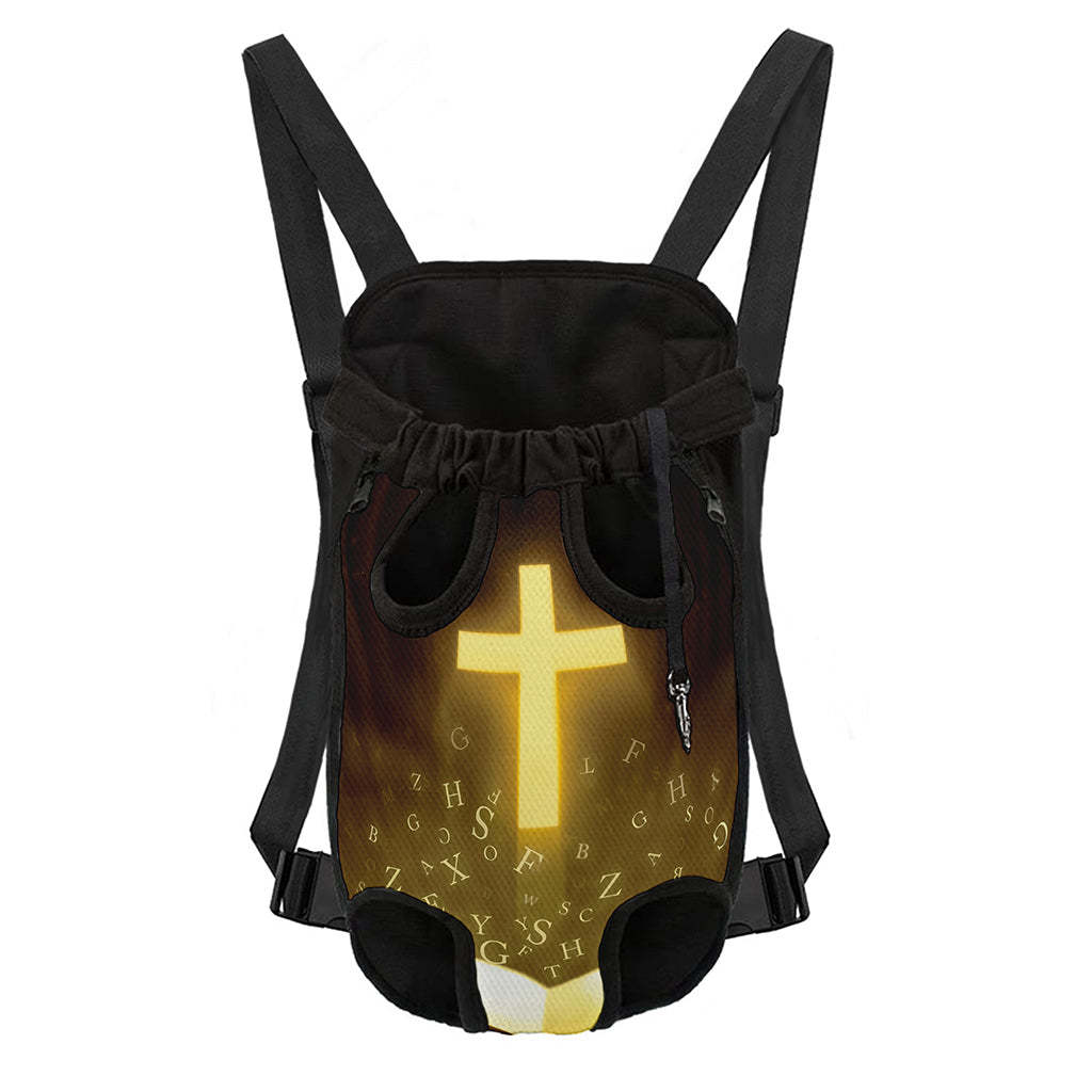 Christian Holy Bible Print Pet Carrier Backpack