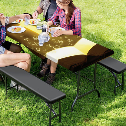 Christian Holy Bible Print Picnic Table Cover