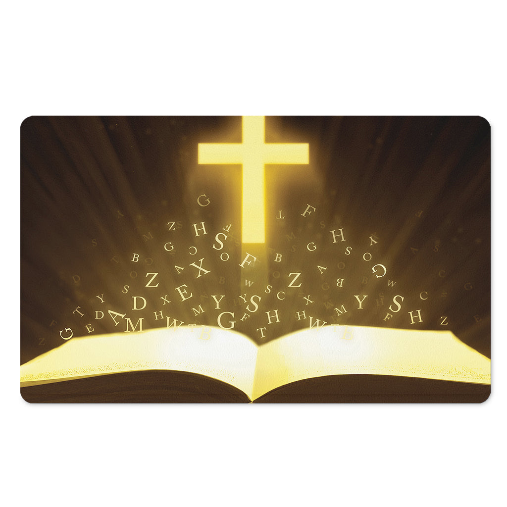 Christian Holy Bible Print Polyester Doormat