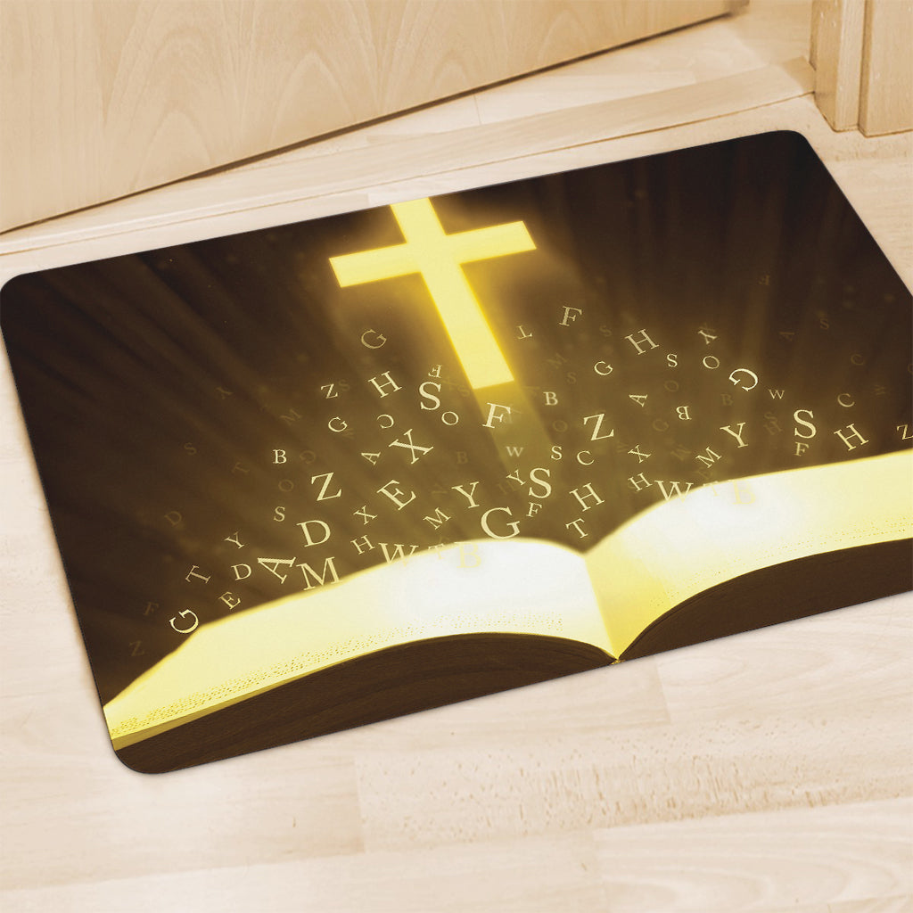 Christian Holy Bible Print Polyester Doormat