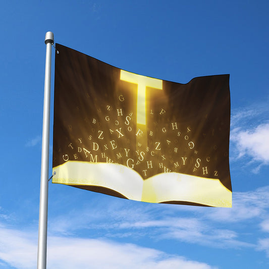 Christian Holy Bible Print Polyester Flag