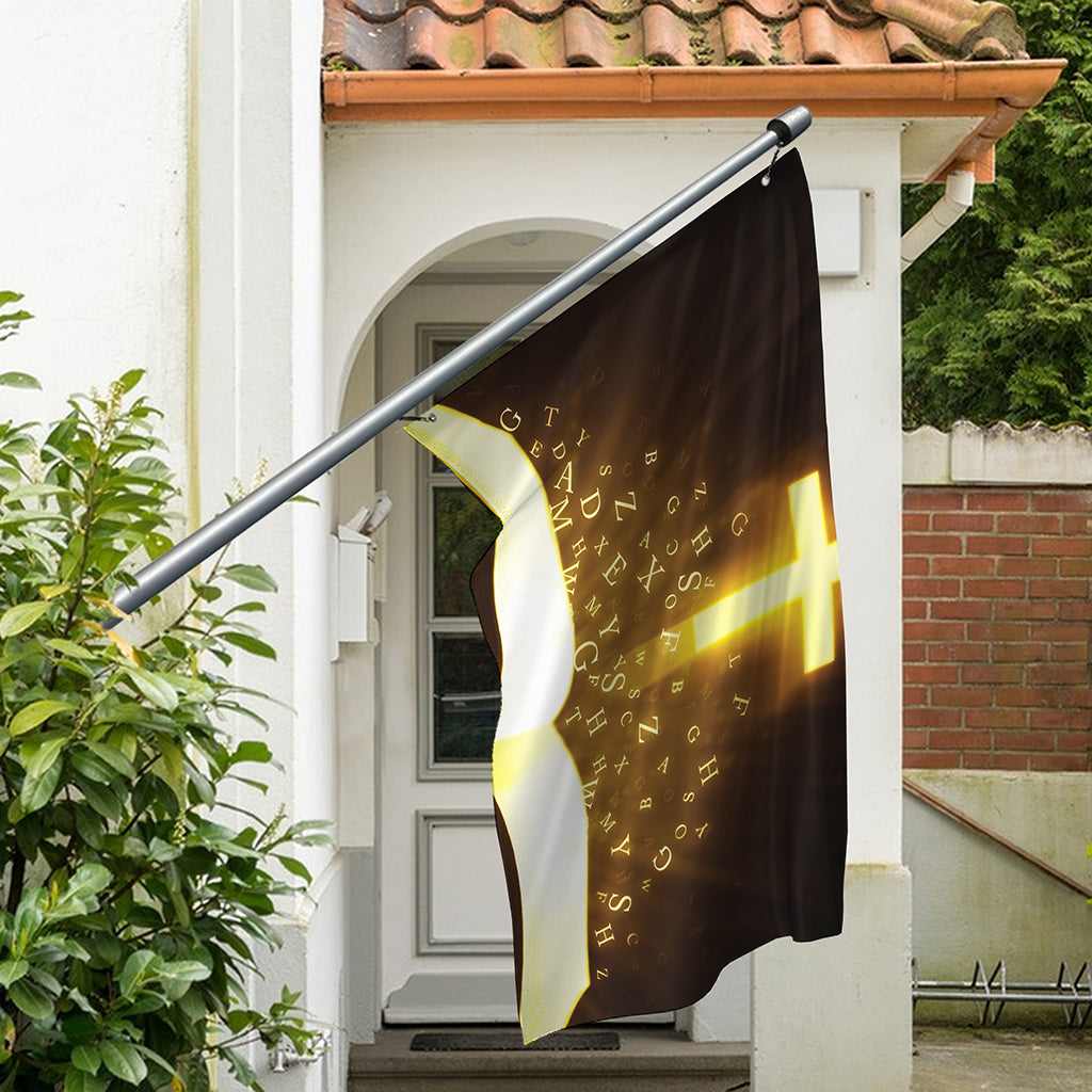 Christian Holy Bible Print Polyester Flag
