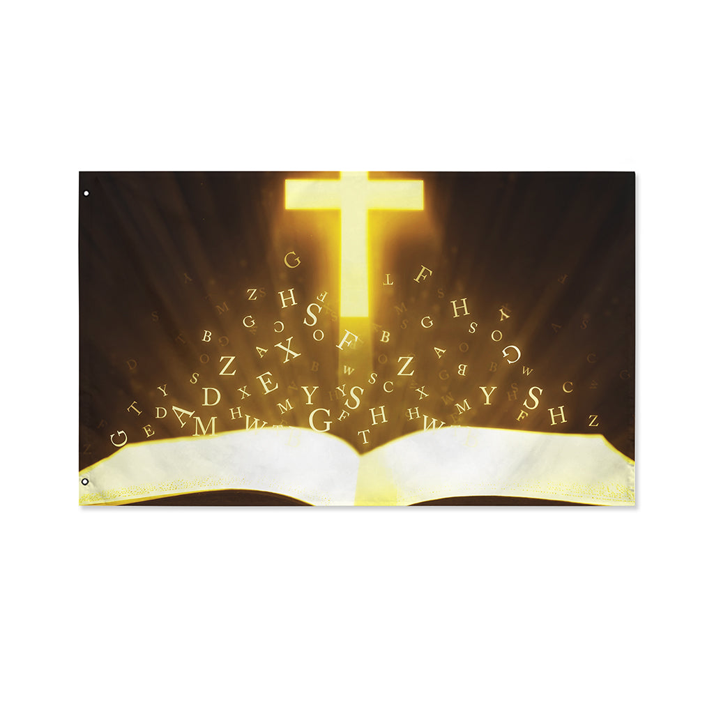 Christian Holy Bible Print Polyester Flag