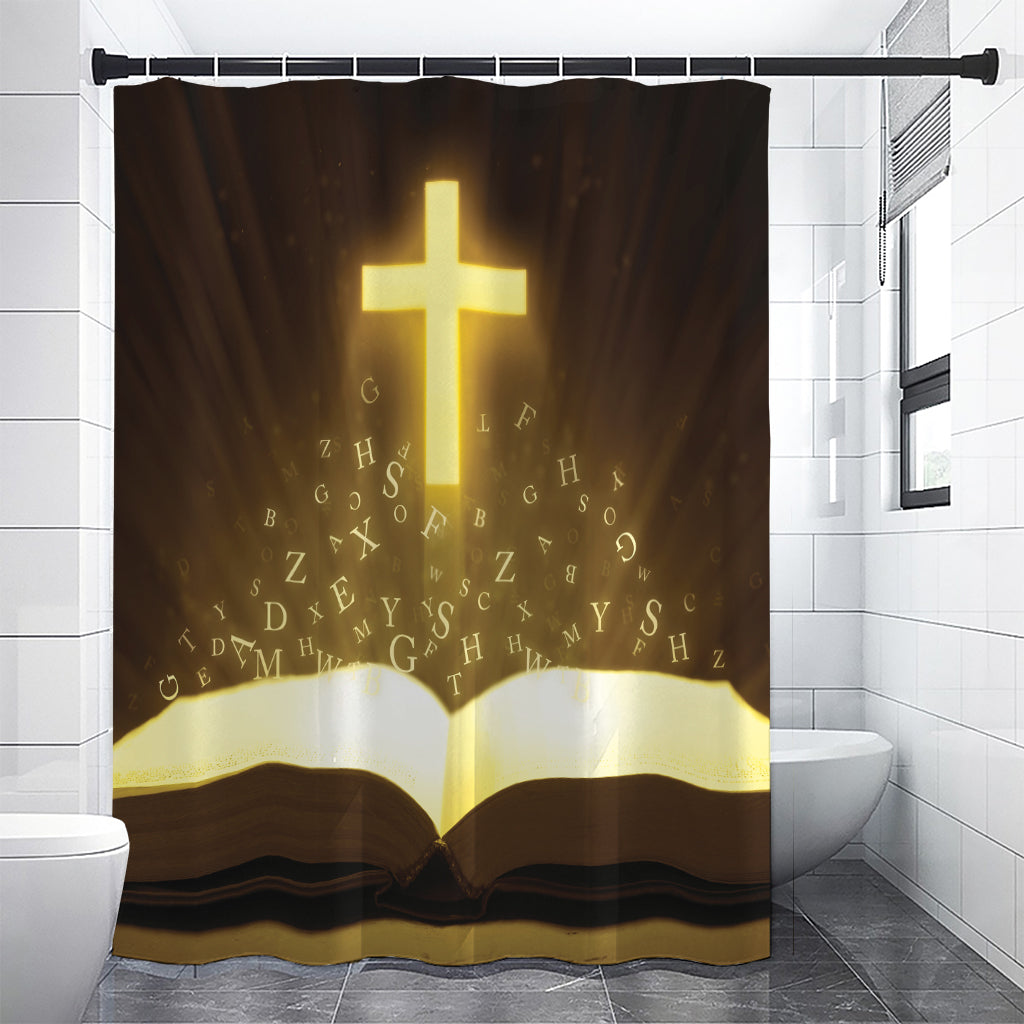 Christian Holy Bible Print Premium Shower Curtain