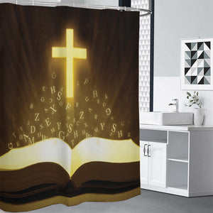 Christian Holy Bible Print Premium Shower Curtain