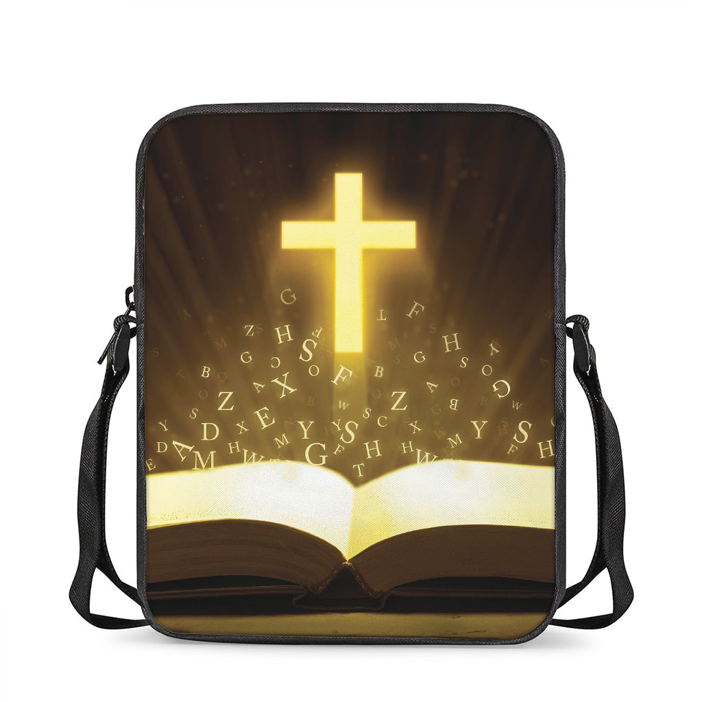 Christian Holy Bible Print Rectangular Crossbody Bag