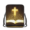 Christian Holy Bible Print Rectangular Crossbody Bag