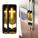 Christian Holy Bible Print Refrigerator Handle Covers