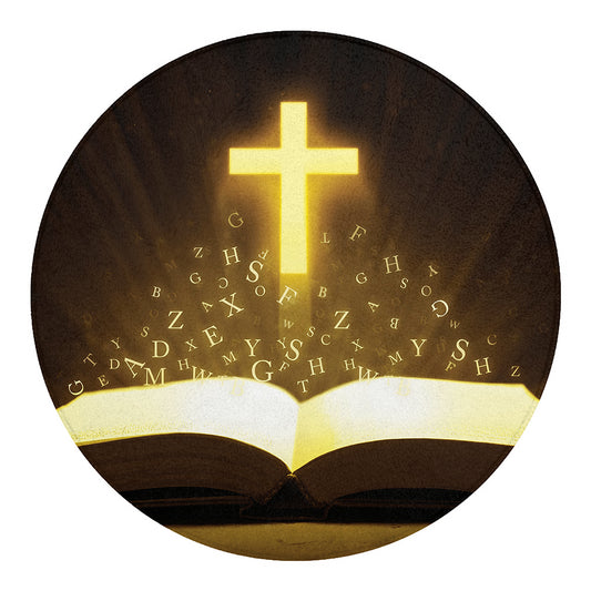 Christian Holy Bible Print Round Blanket