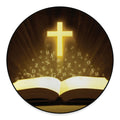 Christian Holy Bible Print Round Floor Mat