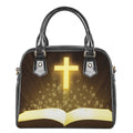 Christian Holy Bible Print Shoulder Handbag