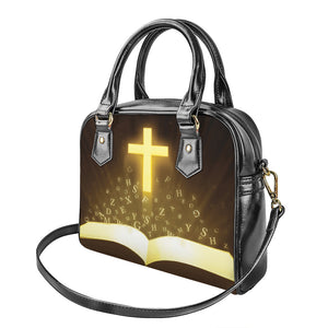 Christian Holy Bible Print Shoulder Handbag