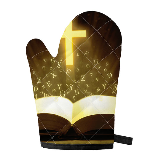 Christian Holy Bible Print Single Oven Mitt