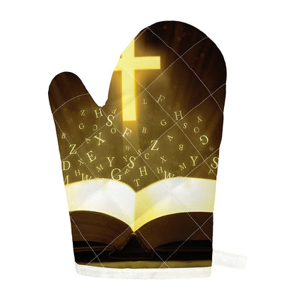 Christian Holy Bible Print Single Oven Mitt