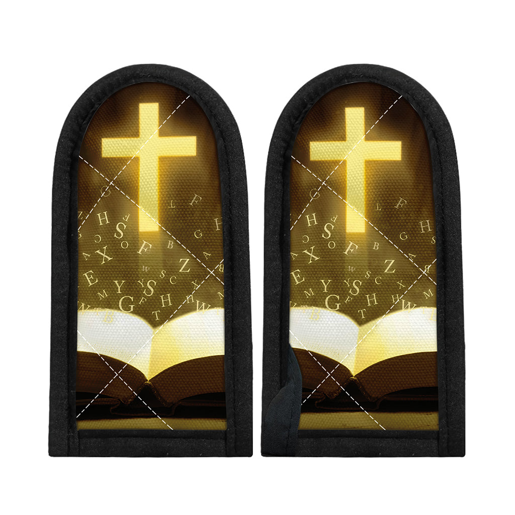 Christian Holy Bible Print Skillet Handle Cover