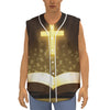 Christian Holy Bible Print Sleeveless Baseball Jersey