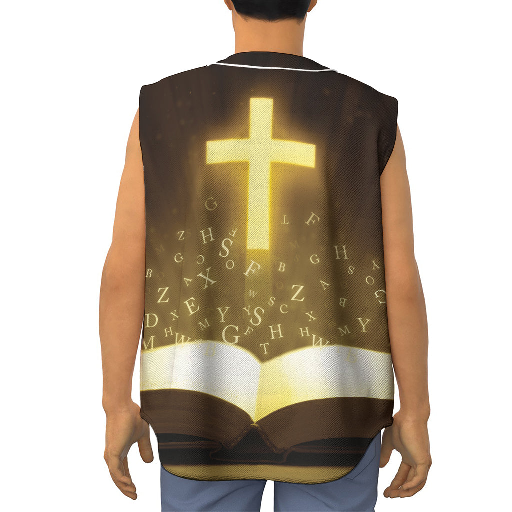 Christian Holy Bible Print Sleeveless Baseball Jersey