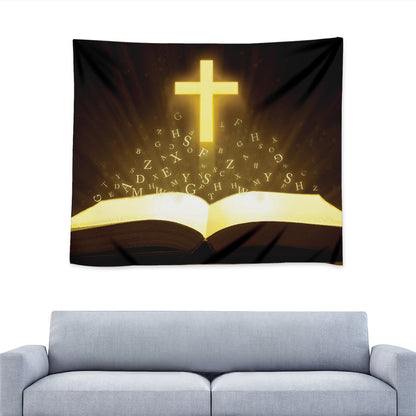 Christian Holy Bible Print Tapestry