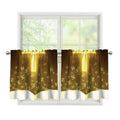 Christian Holy Bible Print Tier Curtains