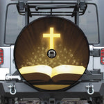 Christian Holy Bible Print Tire Cover With Camera Hole