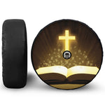 Christian Holy Bible Print Tire Cover With Camera Hole