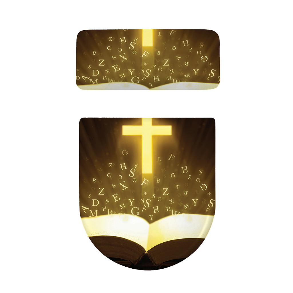 Christian Holy Bible Print Toilet Lid And Tank Cover Set