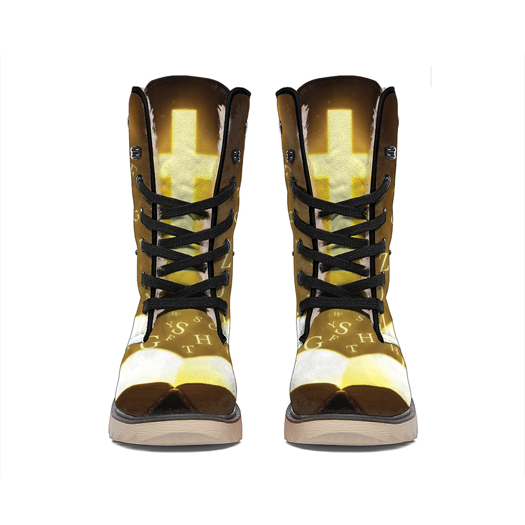 Christian Holy Bible Print Winter Boots