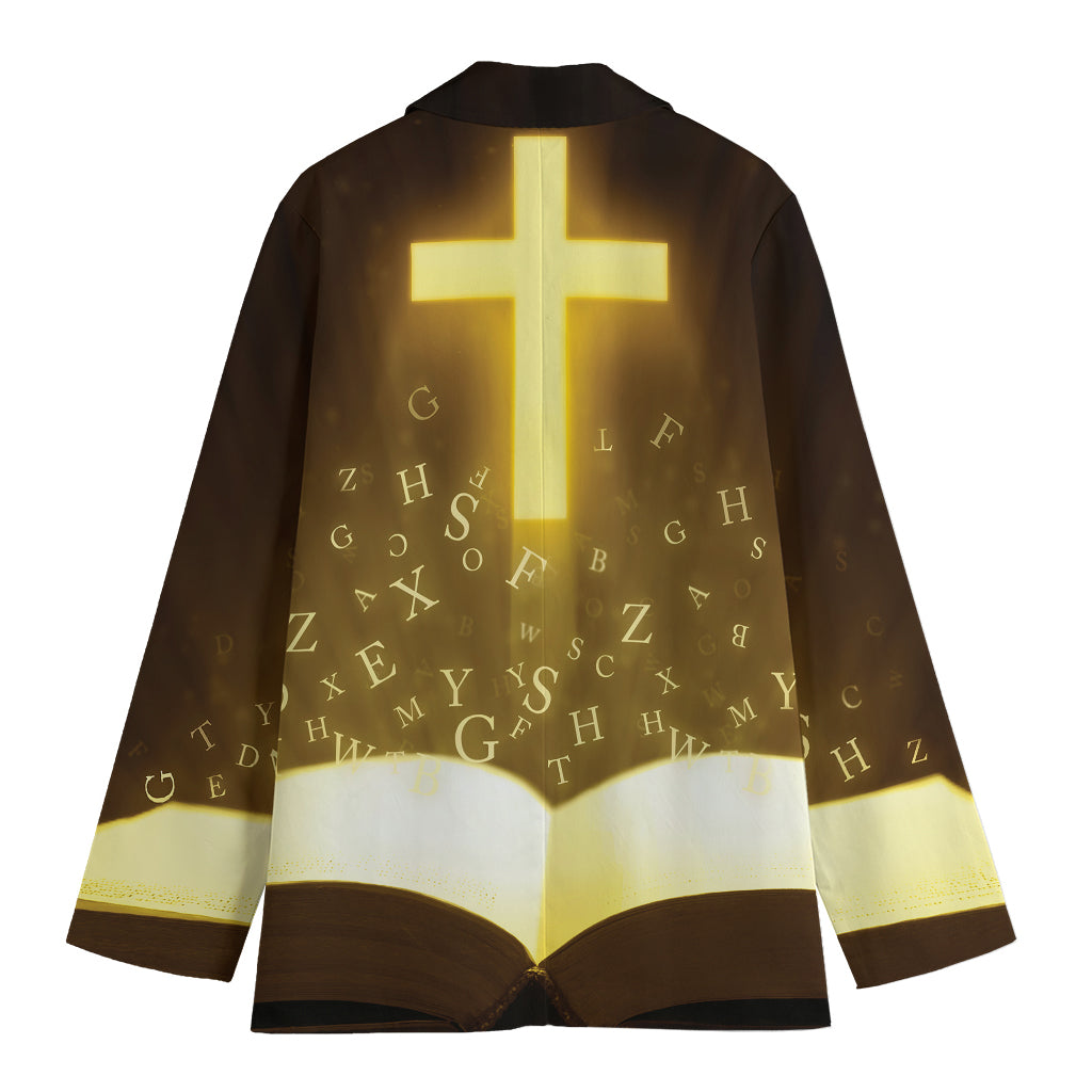 Christian Holy Bible Print Women's Blazer