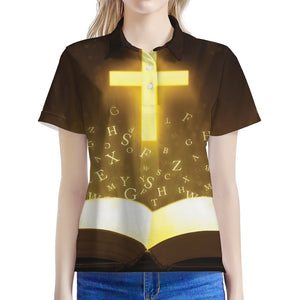 Christian Holy Bible Print Women's Polo Shirt