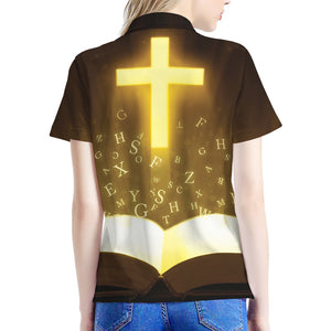 Christian Holy Bible Print Women's Polo Shirt