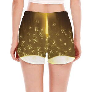 Christian Holy Bible Print Women's Split Running Shorts