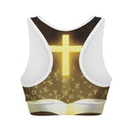 Christian Holy Bible Print Women's Sports Bra