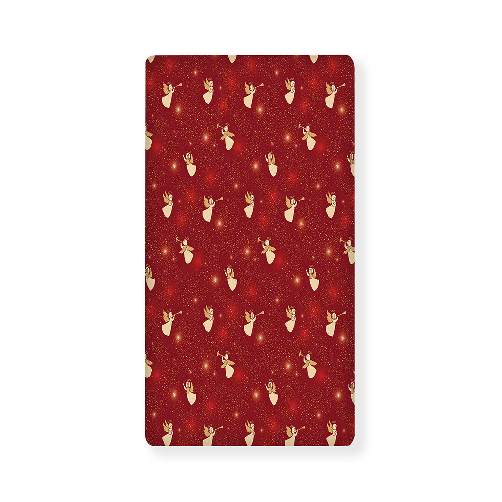 Christmas Angel Pattern Print Baby Crib Sheet