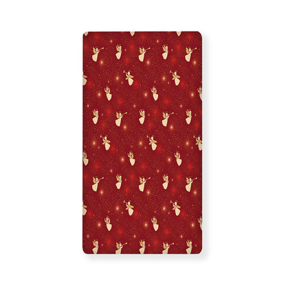 Christmas Angel Pattern Print Baby Crib Sheet