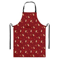 Christmas Angel Pattern Print Bib Apron With Pocket