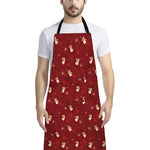 Christmas Angel Pattern Print Bib Apron With Pocket
