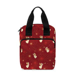 Christmas Angel Pattern Print Bible Tote Bag