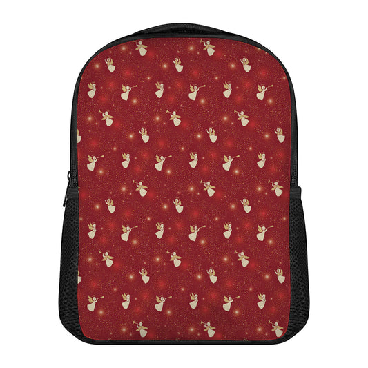 Christmas Angel Pattern Print Casual Backpack
