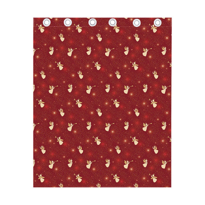 Christmas Angel Pattern Print Curtain