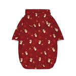 Christmas Angel Pattern Print Dog Zip Up Hoodie