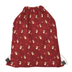 Christmas Angel Pattern Print Drawstring Bag
