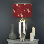 Christmas Angel Pattern Print Drum Lamp Shade