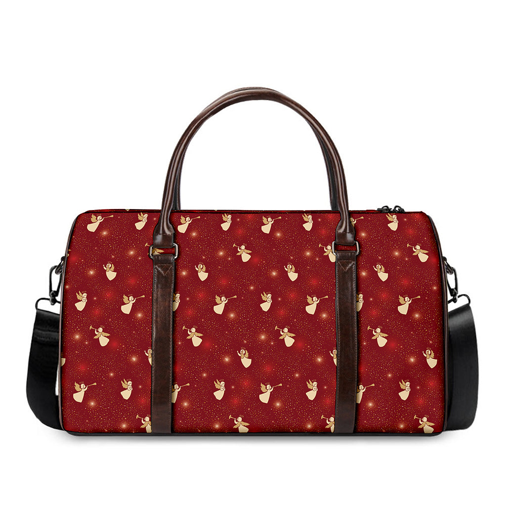 Christmas Angel Pattern Print Duffle Bag
