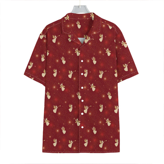 Christmas Angel Pattern Print Hawaiian Shirt