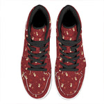 Christmas Angel Pattern Print High Top Leather Sneakers
