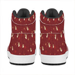 Christmas Angel Pattern Print High Top Leather Sneakers
