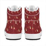 Christmas Angel Pattern Print High Top Leather Sneakers